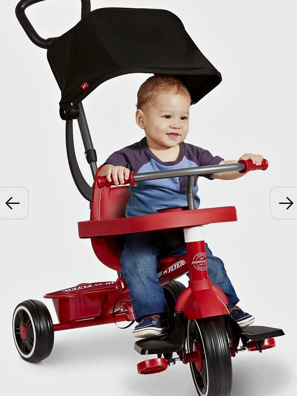 Red Trike with Canopy - Comfortable Toddler Ride